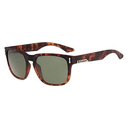 【国産】 Sunglasses, Square Monarch Men's Dragon Matte mm 55 G15, Tortoise/Ll サングラス