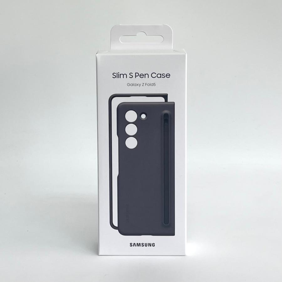 Galaxy Z Fold5 5G ケース 純正 Sペン搭載 ブラック Slim S-pen Case 