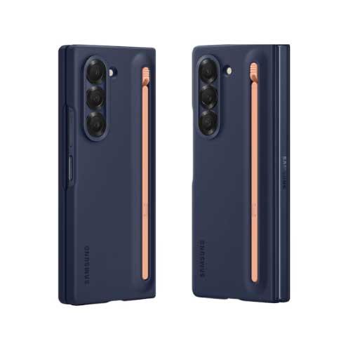 Galaxy Z Fold6 5G ケース 純正 Sペン搭載 ネイビー S-pen Case EF 