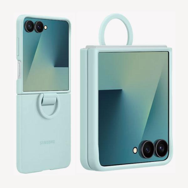 Galaxy Z Flip 7 256GB ミント SIMフリー　純正ケース付き Galaxy Z Flip7 Ring Case Silicone 純正 フリップ7 スマホケース