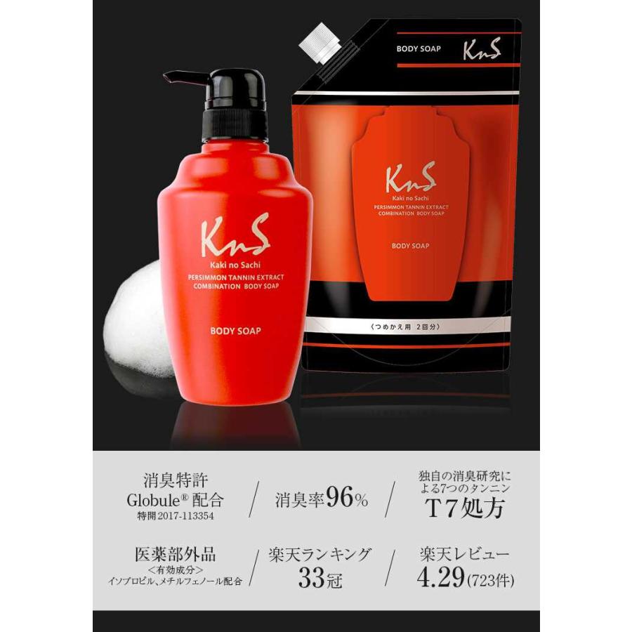 マックス 柿のさち KnS 薬用柿渋ボディソープ 詰替 セット マックス 柿のさち KnS 薬用柿渋ボディソープ 詰替 セット