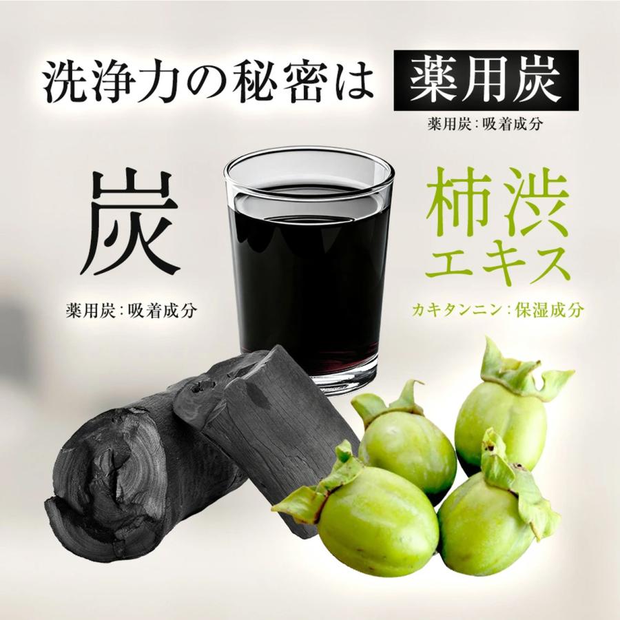 【KnS】 デオドラント 加齢臭 汗臭 ニオイ フケ 薬用 柿渋 炭 頭皮 柿のさち メンズコスメ | 薬用柿渋スカルプケアシャンプー500mL×2本 | マックス | 05