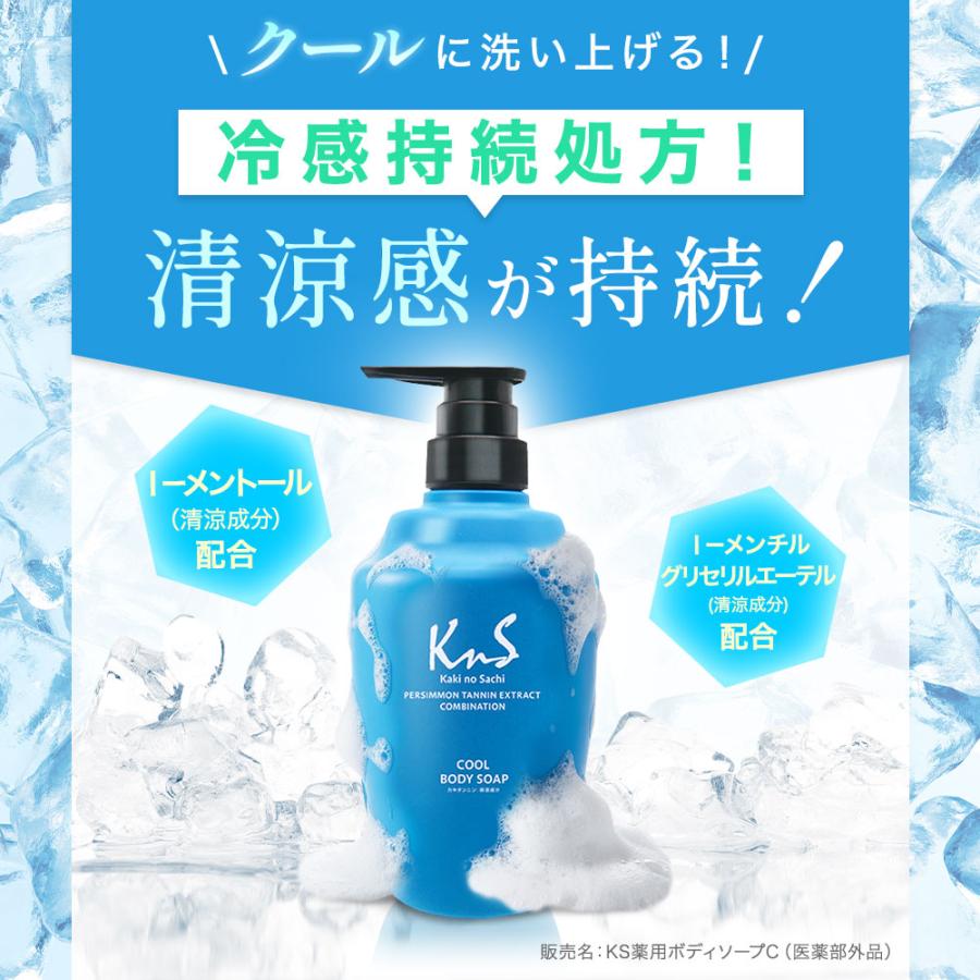 【薬用柿渋ボディソープCOOL】KnS 柿のさち 薬用ボディソープ クール 医薬部外品 800mL つめかえ 体臭 加齢臭 デオドラント 男性 女性 ボディソープ メンズ | マックス | 04