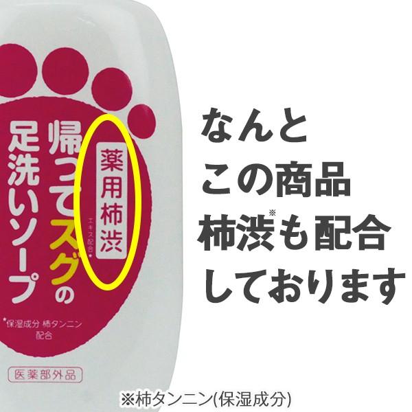 足 ニオイ 臭い 対策 予防 薬用 フット ソープ 足用 せっけん 体臭 手洗い 泡 スプレー まとめ 医薬部外品 | 薬用柿渋帰ってスグの足洗いソープ 250mL 2本セット｜soapmax｜10