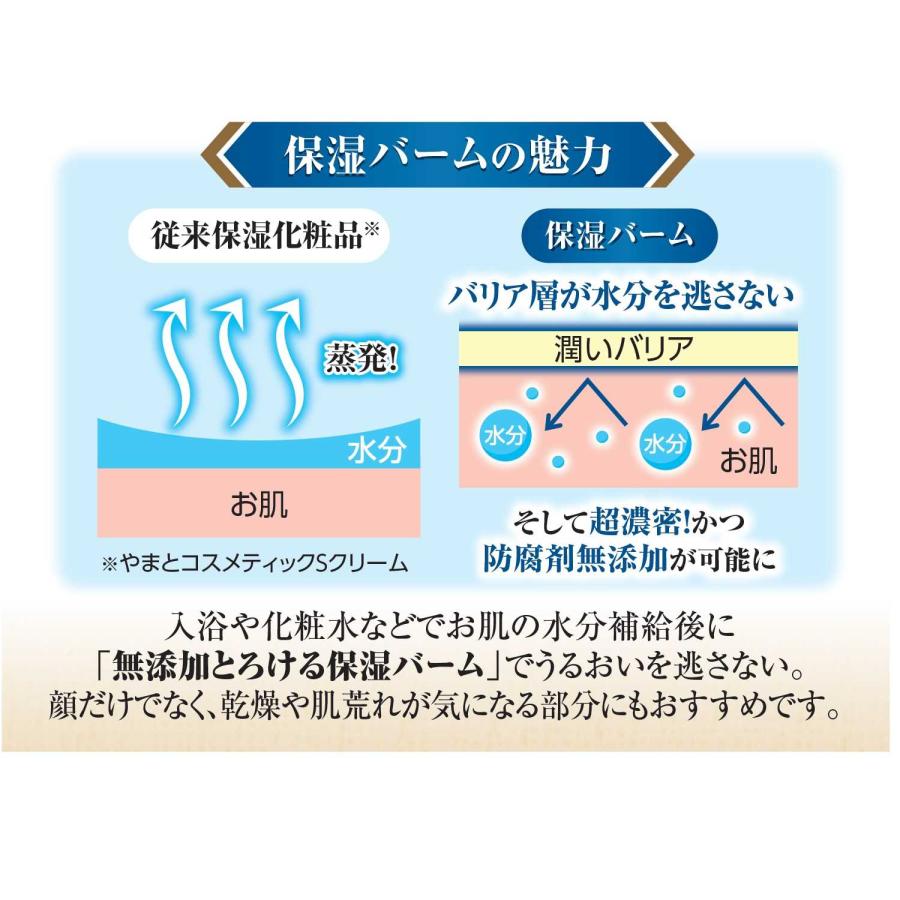 無添加 とろける 保湿バーム ｜ 無添加生活 シアバター 野菜油 椿油 配合 |  | 01