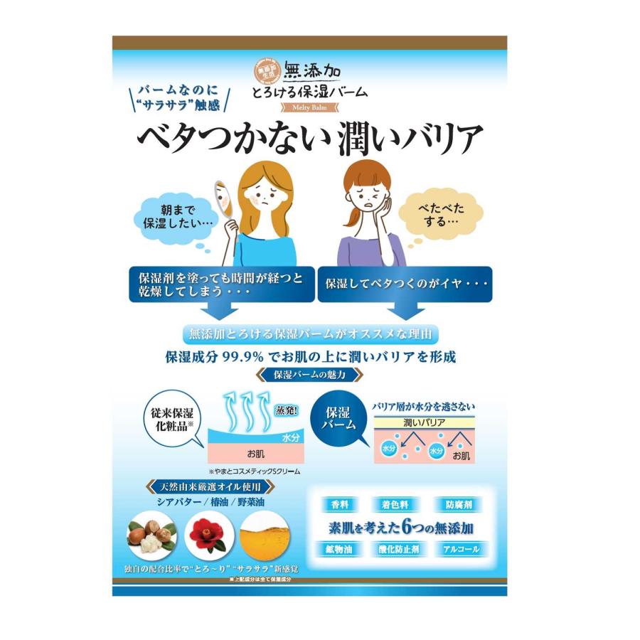 無添加 とろける 保湿バーム ｜ 無添加生活 シアバター 野菜油 椿油 配合 |  | 04