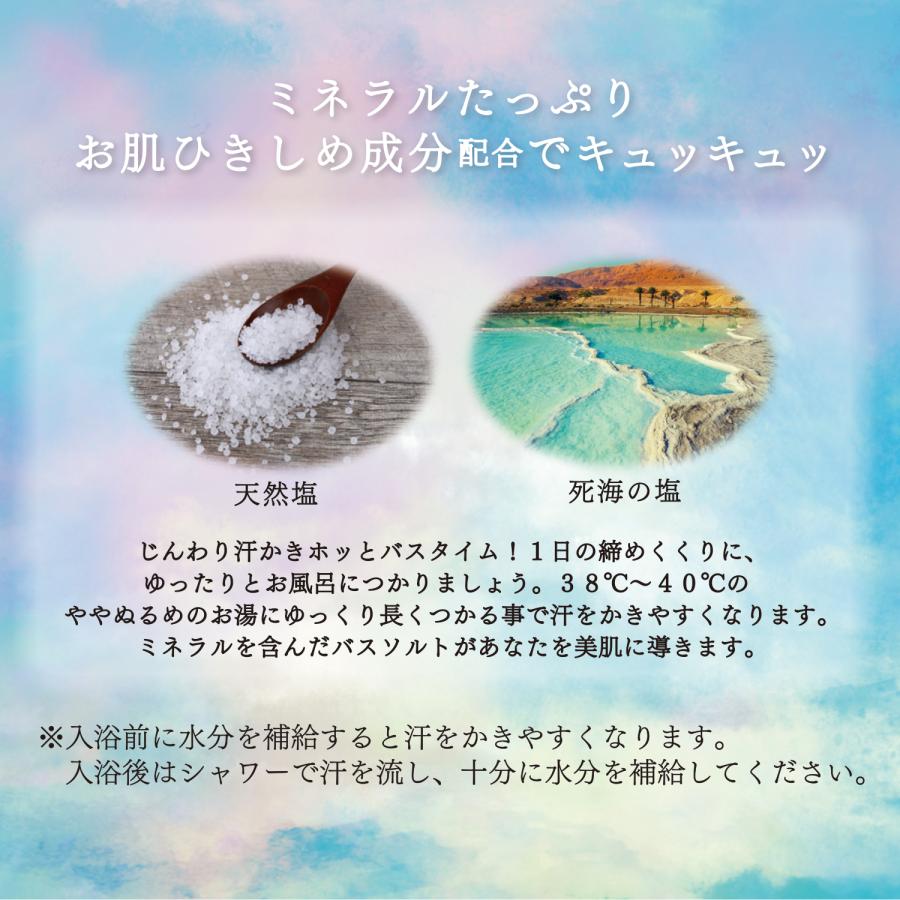 汗かきエステ気分】6個入り（5種） バスソルト 入浴剤 塩風呂