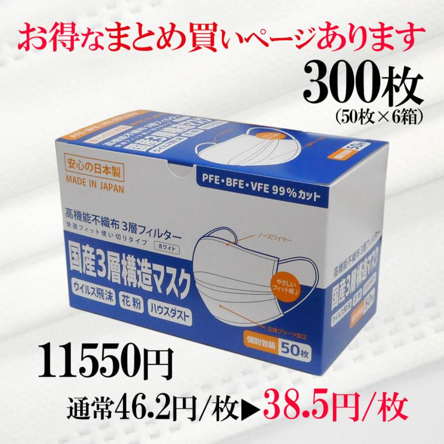 個包装 100枚 日本製 不織布 マスク 衛生的 立体 プリーツ 呼吸し