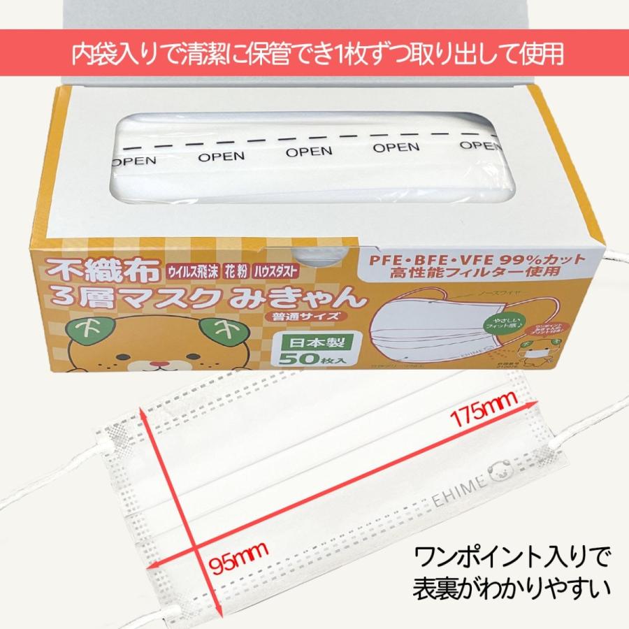 1000枚~ 四国ご当地 不織布マスク みきゃん うどん脳 高知家 すだちくん ゆるキャラ 可愛い マスク 日本製 立体 プリーツ まとめ買い 耳が痛くならない 花粉_15