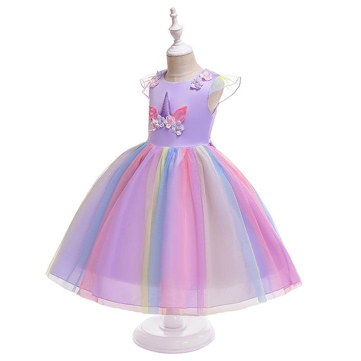 ユニコーン柄　キッズドレス 140cm ユニコーン柄 キッズドレス 140cm ユニコーン柄 キッズドレス