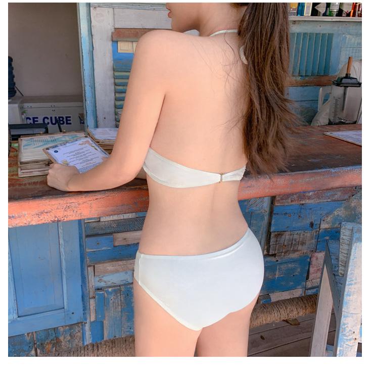 水着 レディース ビキニ 上下セット ホルターネック 胸パッド 盛れる