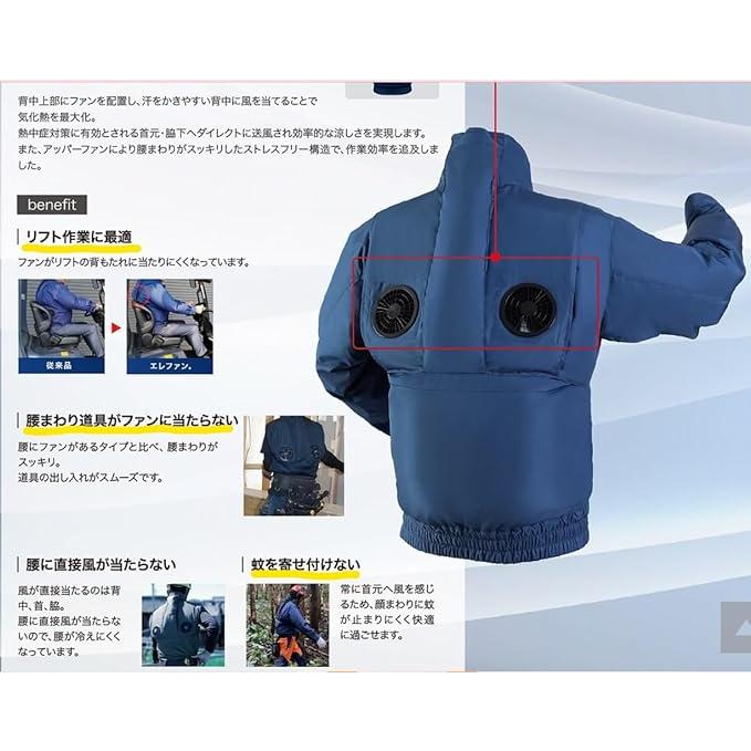 春夏 暑対策用 EIKOブランド空調服セット 3L SIZE エイコー EIKO 空調作業服 ポリエステル ベスト＋18V スターターキット