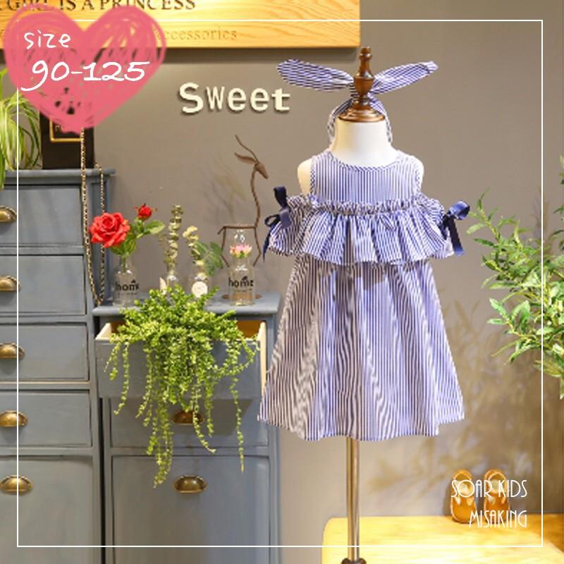 アウトレット 送料無料 オフショルストライプワンピース 女の子 海外子供服 女の子 キッズ ベビー Wan 23 Soar Kids 通販 Yahoo ショッピング