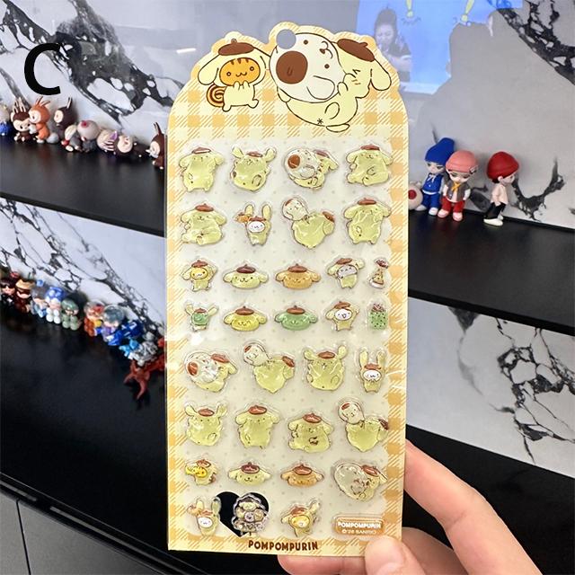 海外限定・正規品】3Dシール 透明 クリア 光沢 ぷっくり ぶくぶく