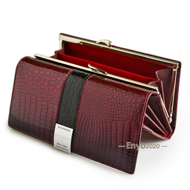 [新品] 高級ワニ本革　レディース長財布 財布 長財布 レディース 大容量 本革 がま口 レザー 牛革 ワニ柄 鰐