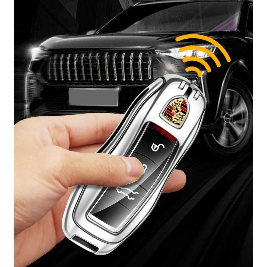 ポルシェ PORSCHE 深錆色/グレー キーケース キーホルダー付き 高級