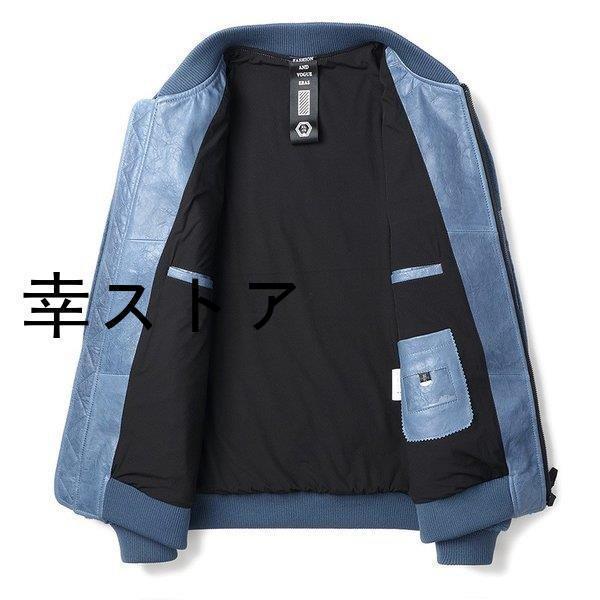 ムートンジャケット メンズジャケット ウール 革ジャンメンズ レザージャケット 羊革 ファーコートラム 毛皮コート もこもこ ブルゾン 暖かい 防寒の画像
