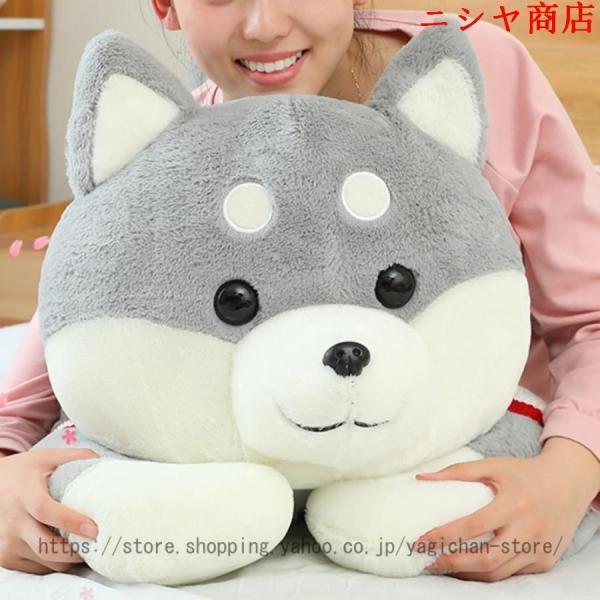 装飾枕 お昼寝枕 旅行用 ギフト 記念日プレゼント リアル ハスキー 置物 店飾り 恋人 友達 ぬいぐるみ 添い寝枕 柴犬 ロング 寝室 インテリア お祝い_18