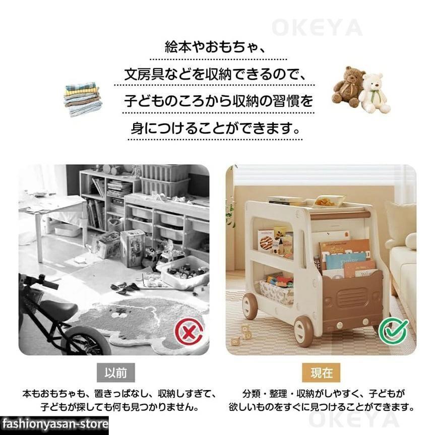おもちゃ収納 おもちゃ箱 大容量 おもちゃ 収納 ボックス 子供 キャスター付き カート型 おもちゃラック 子供服 おもちゃ棚 コンパクト かわいい 小物収納 分類_1