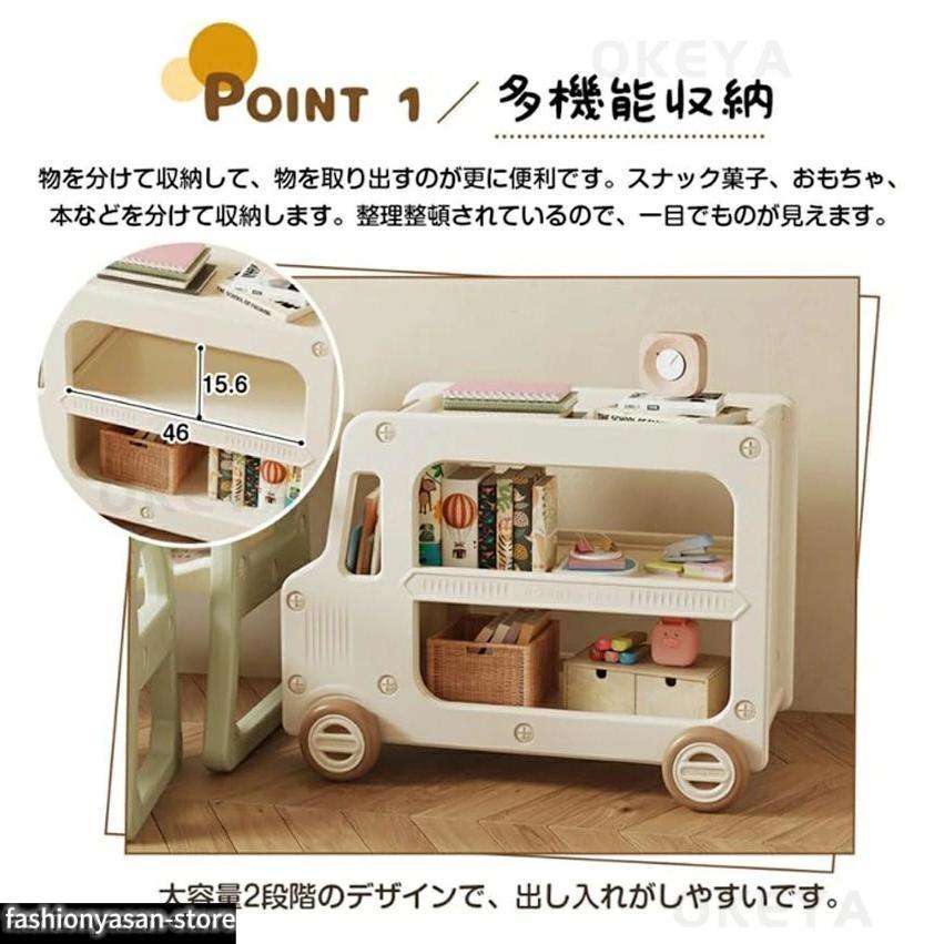 おもちゃ収納 おもちゃ箱 大容量 おもちゃ 収納 ボックス 子供 キャスター付き カート型 おもちゃラック 子供服 おもちゃ棚 コンパクト かわいい 小物収納 分類_2