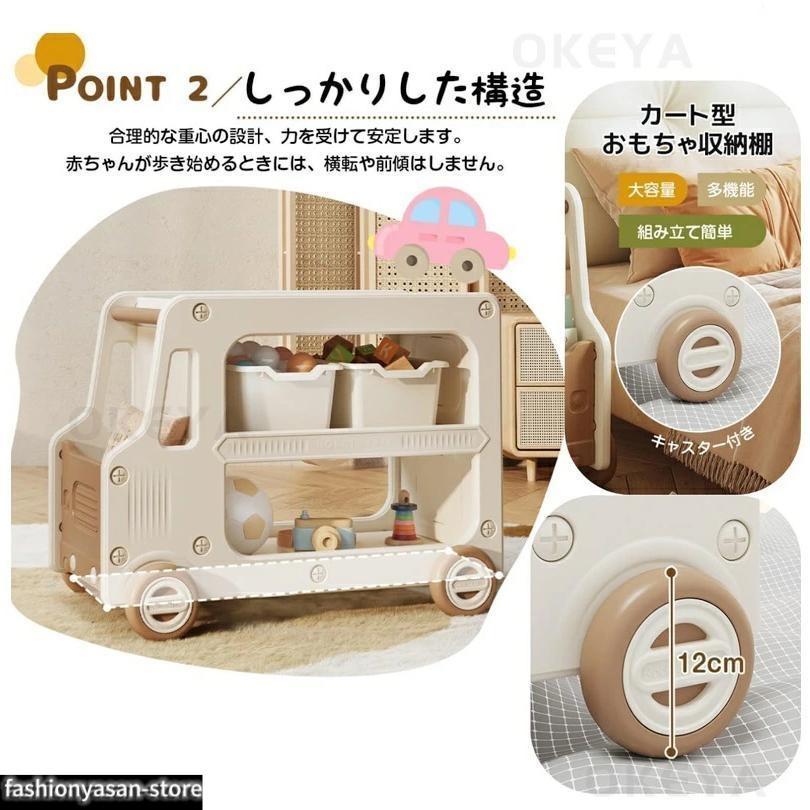 おもちゃ収納 おもちゃ箱 大容量 おもちゃ 収納 ボックス 子供 キャスター付き カート型 おもちゃラック 子供服 おもちゃ棚 コンパクト かわいい 小物収納 分類_3