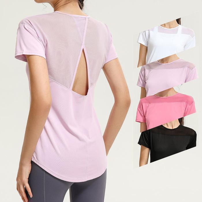 ヨガウェア トップス Tシャツ 半袖 スポーツ ピラティス ホットヨガ