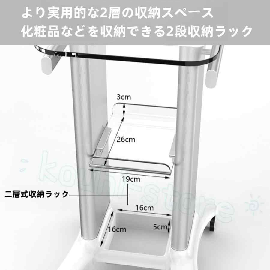 美容車用カート 折りたたみ 美容室ワゴン キャスター付き 移動便利美容室ラック コンパクト収納 取っ手付き 防水 理髪店 ネイルワゴン エステワゴン_3