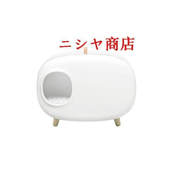 ネコトイレ 猫トイレ おしゃれ 猫用 楽ちん猫用トイレ用品猫砂散らかりにくい 人気 ペットトイレ 60×39×46cm_6