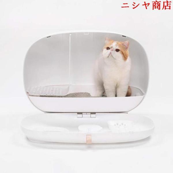 ネコトイレ 猫トイレ おしゃれ 猫用 楽ちん猫用トイレ用品猫砂散らかりにくい 人気 ペットトイレ 60×39×46cm_7