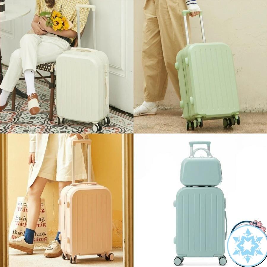 スーツケース Sサイズ 機内持込 キャリーケース キャリーバッグ 軽量 かわいい オシャレ ダイヤルロック ダブルキャスター ファスナータイプ 海外の画像