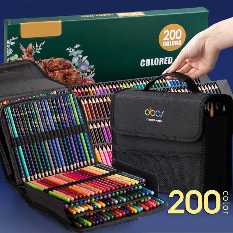 色鉛筆 水彩 お絵かき 水彩画 200色セット プレゼント クレヨン 文房具 油性 筆記具 絵の具セット カラーサインペン 入学 入園 祝い 塗り絵_1