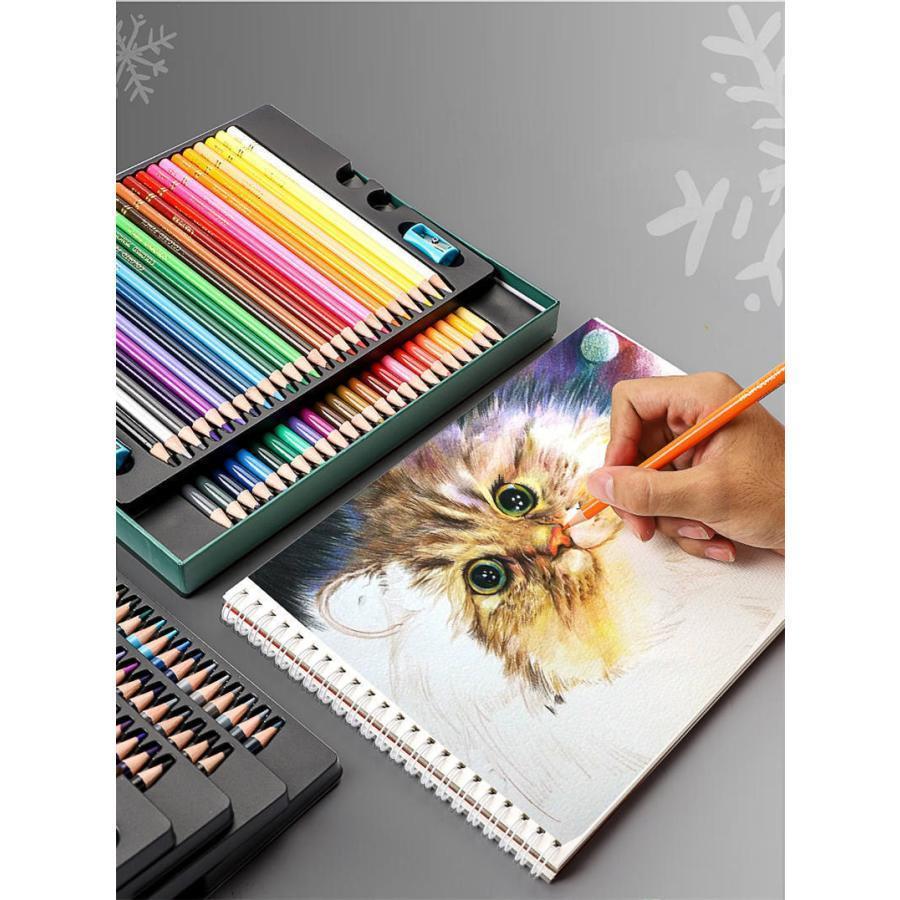 色鉛筆 水彩 お絵かき 水彩画 200色セット プレゼント クレヨン 文房具 油性 筆記具 絵の具セット カラーサインペン 入学 入園 祝い 塗り絵_4