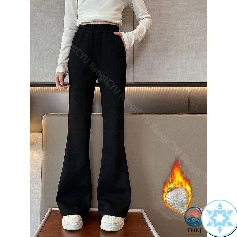 裏起毛フレアパンツ ポケット 無地 子供服 キッズ 女の子 カジュアル 無地 ストレッチ ロング スウェットパンツ ジュニア 女の子 子供服 ガールズ_4