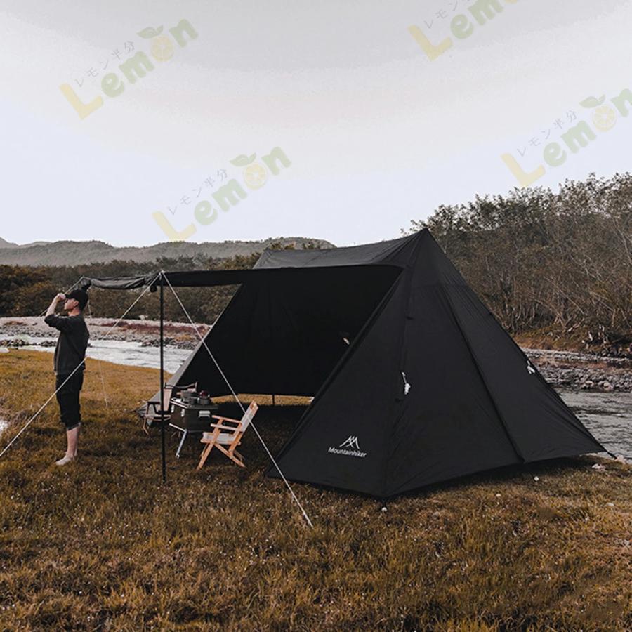 テント パップテント M Mountainhikerr 3-4人用 大型 前室付き 煙突