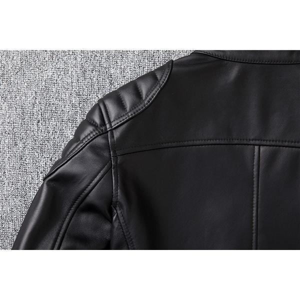 ライダースジャケットメンズ シングル レザージャケット キルティング