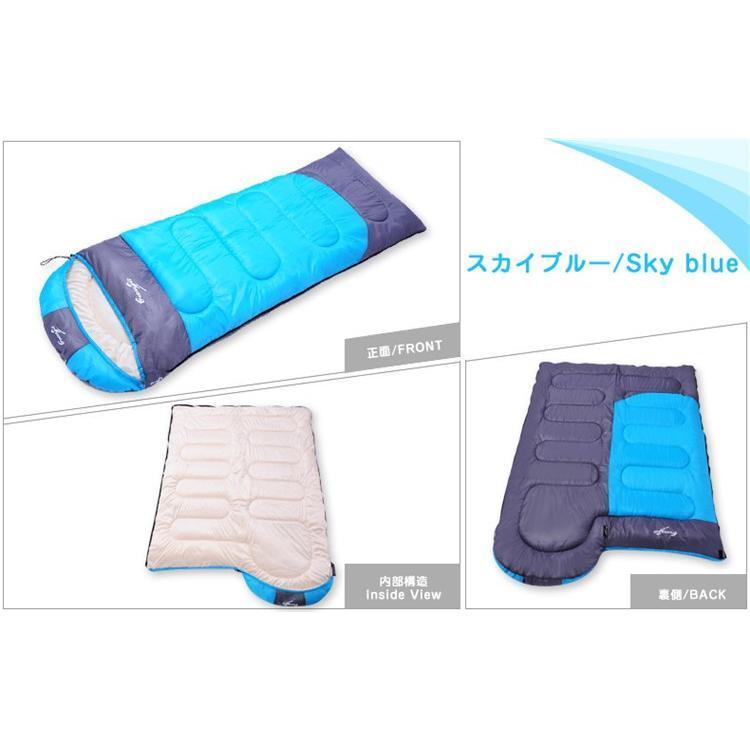 封筒型寝袋 中綿　寝袋 春夏秋冬 シュラフ 洗える スリーピングバッグ　軽量　コンパクト アウトドア キャンプ 車中泊　防災 地震対策_1