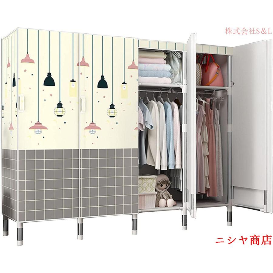 ワードローブ カバー付き クローゼット ハンガーラック 洋服ダンス