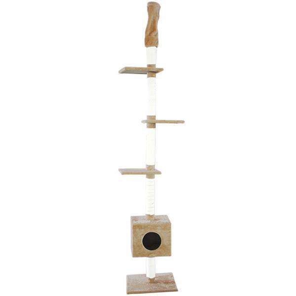 キャットタワー 突っ張り スリム 240-260cm 猫タワー 爪とぎ 猫グッズ