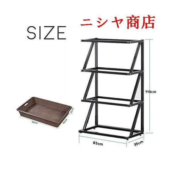 4層 かご 陳列台 ディスプレイラック 陳列棚 直売所 イベント用 棚