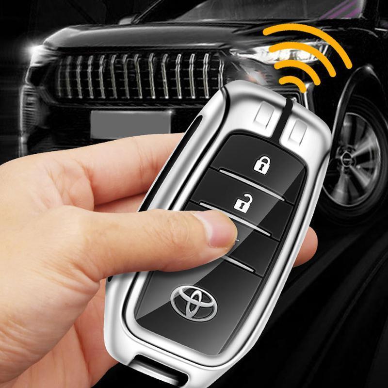 トヨタ　スマートキー（傷あり） トヨタ TOYOTA◇深錆色/グレー◇キーケース キーホルダー付き 高級
