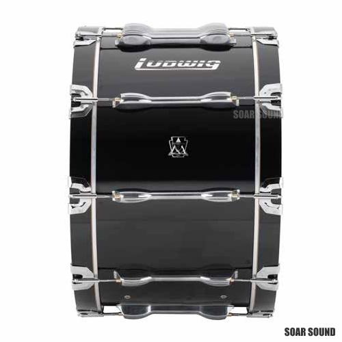 Ludwig ラディック マーチングバスドラム 14" x 16" ブラック / ホワイト / シルバー 6.5kg マーチング LUMB16PX 大太鼓 BD_1