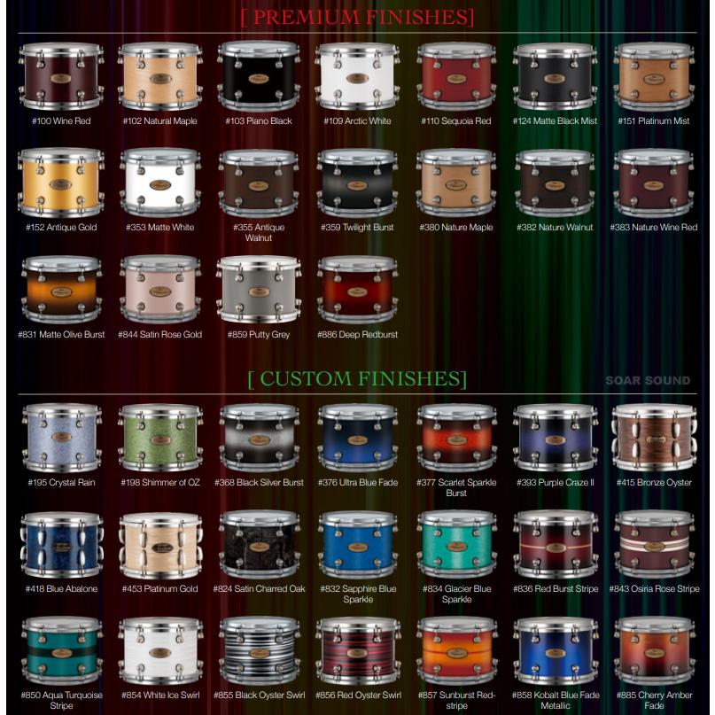 Pearl パール ドラムセット Masters Maple Gum MMG シェルパック 特注製作