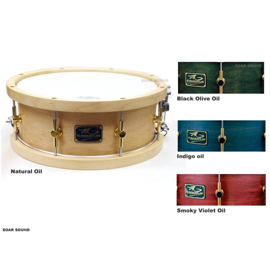 CANOPUS カノウプス 10プライ メイプル 14"x6.5" MO Snare Drum ウッドフープ オイルフィニッシュ スネアドラム