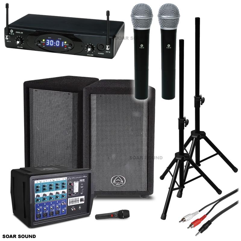 全部セット 150w出力 スピーカー Pa アンプ マイク システム マイク セット 有線マイク 2本 同時使用可能 マイク アンプ スピーカー スタンド のセット 整理番号 Kws 150wr2 Soar Sound
