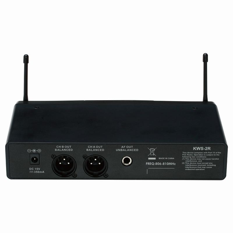K.W.S ワイヤレスマイク 2本 同時使用 ピンマイク ヘッドセットマイク