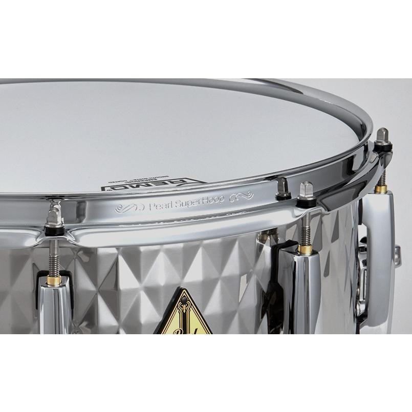 Pearl パール CLA1465SSN 14" x 6.5" ステンレススチール ダイヤモンドカットフィニッシュ CLARITY Supervised by TOSHI NAGAI スネアドラム_2