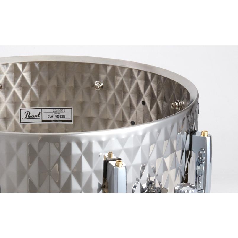 Pearl パール CLA1465SSN 14" x 6.5" ステンレススチール ダイヤモンドカットフィニッシュ CLARITY Supervised by TOSHI NAGAI スネアドラム_6