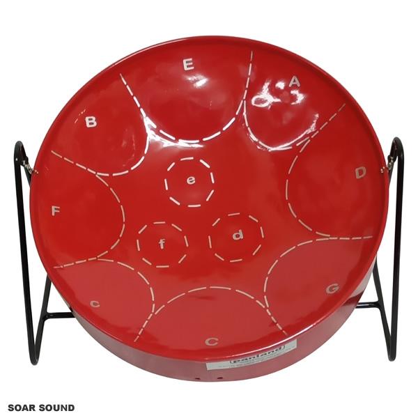 panland パンランド ミニパン 11音 Cスケール MICP04 MINI C PANS RED レッド スティールパン スチールパン