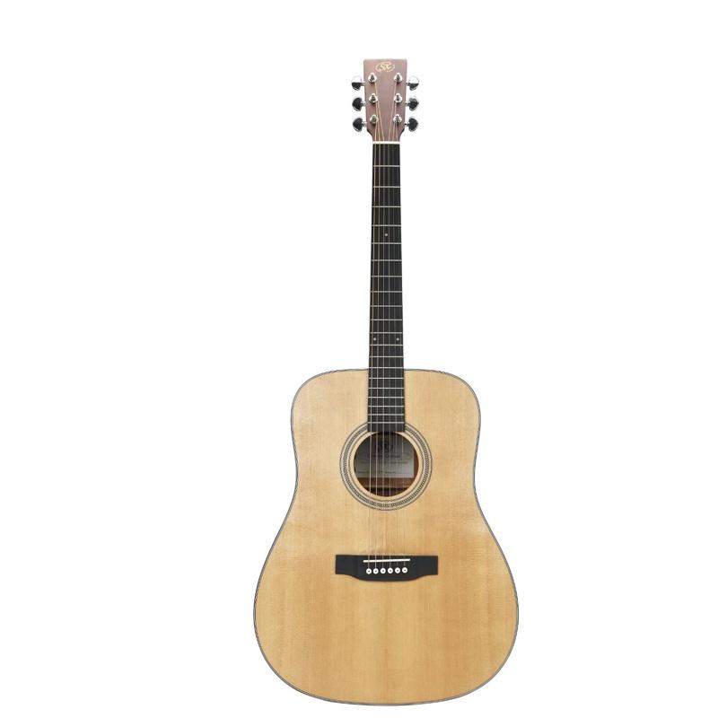 SX Guitars ピックアップ付 SD704E アコースティックギター ドレッド