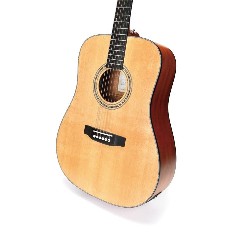 SX Guitars ピックアップ付 SD704E アコースティックギター ドレッド